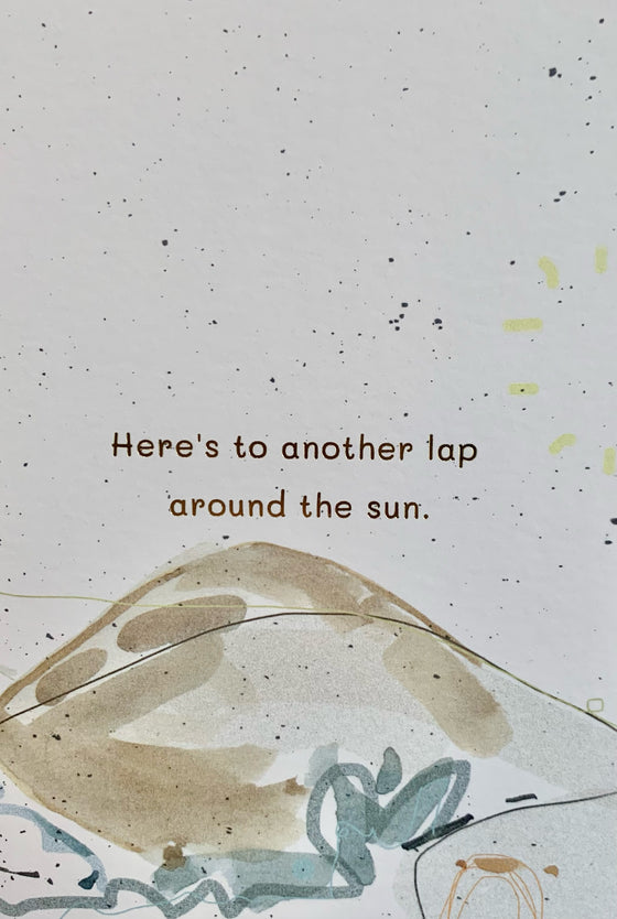 Tint Chapters Card "Here's To Another Lap Around The Sun"