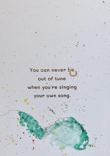  Tiny Chapters Card "Singing your own song"